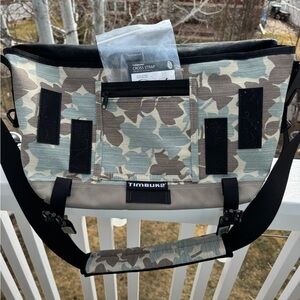 Timbuk2 Blue and Tan Camouflage Messenger Bag
